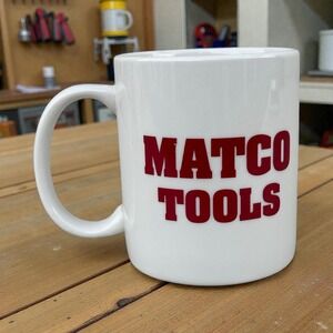 Matco Tools White Ceramic Coffee Mug Red Logo Mechanic Garage Shop Cup